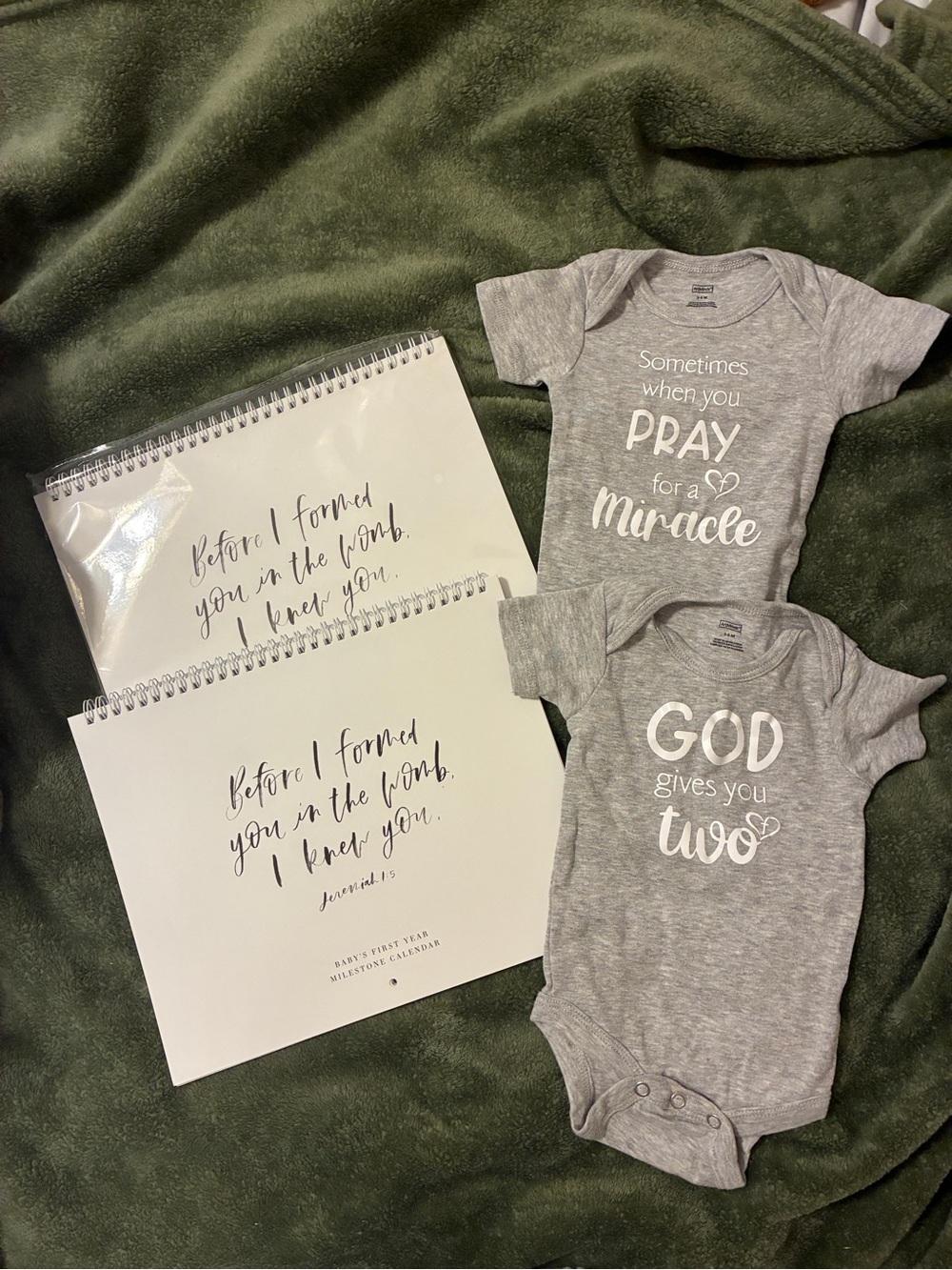 Twin Baby Christian gift set